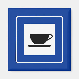 Imán Rótulo de tráfico de café