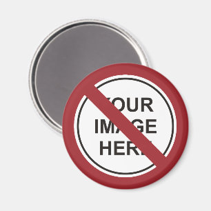 Imán Rótulo del círculo de prohibición de personalizado