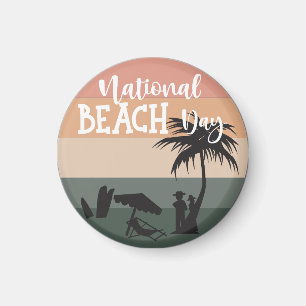 Imán Rótulo del Día Nacional de la Playa