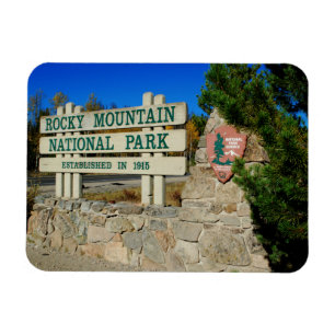 Imán Rótulo del Parque Nacional de las Montañas Rocosas