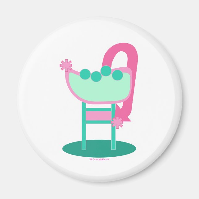 Imán Rótulo del personalizable Retro 50 (Frente)