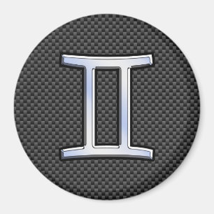 Imán Rótulo del zodiaco de los géminis en la impresi