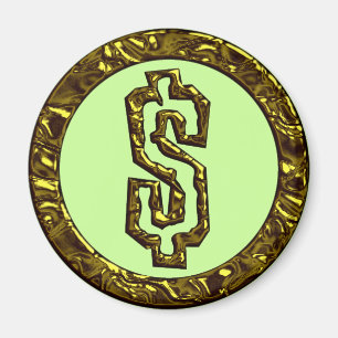 IMÁN RÓTULO DOLLAR ORO