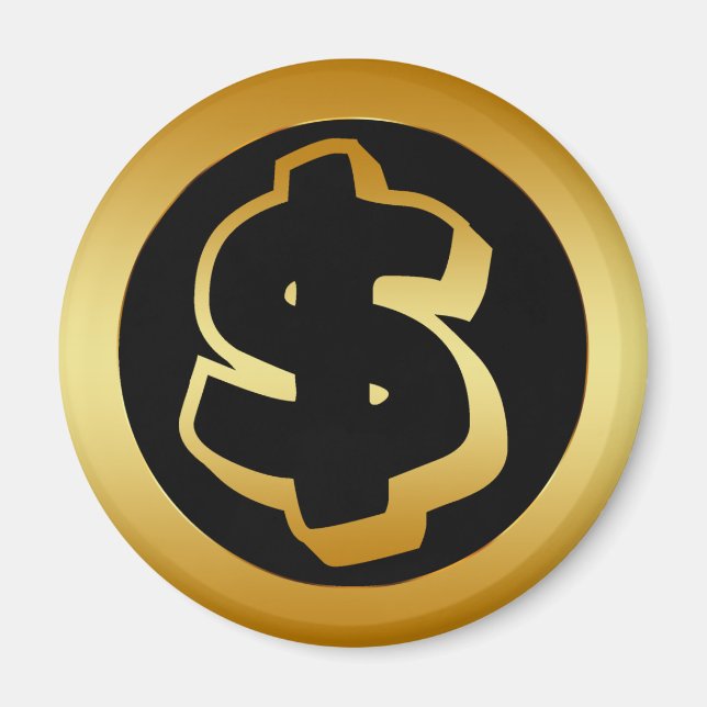 IMÁN RÓTULO DOLLAR ORO (Frente)