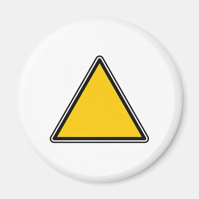 Imán Rótulo en blanco amarillo (Frente)