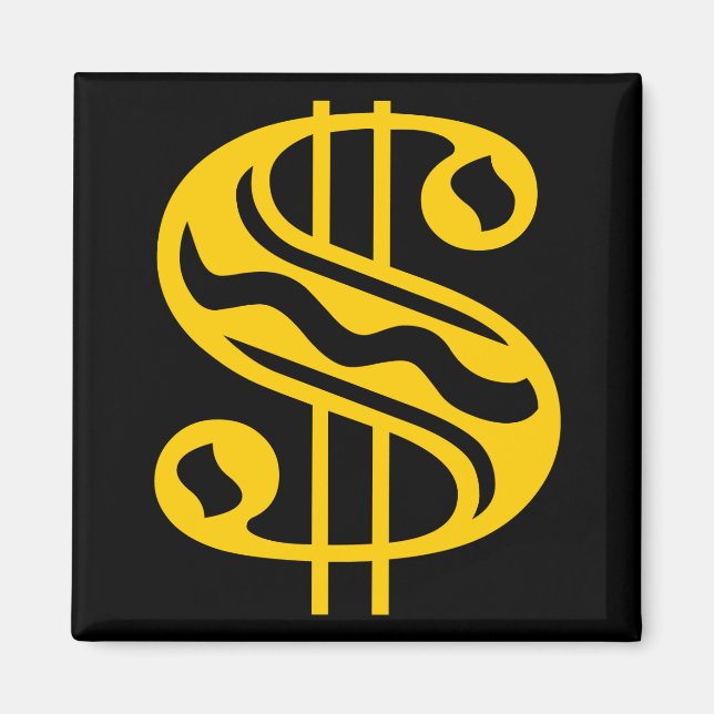 Imán Rótulo en dólares - Amber (Frente)