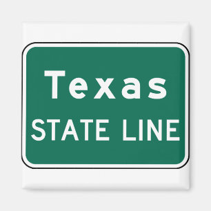 Imán Rótulo Estatal de Línea de Carretera de Texas