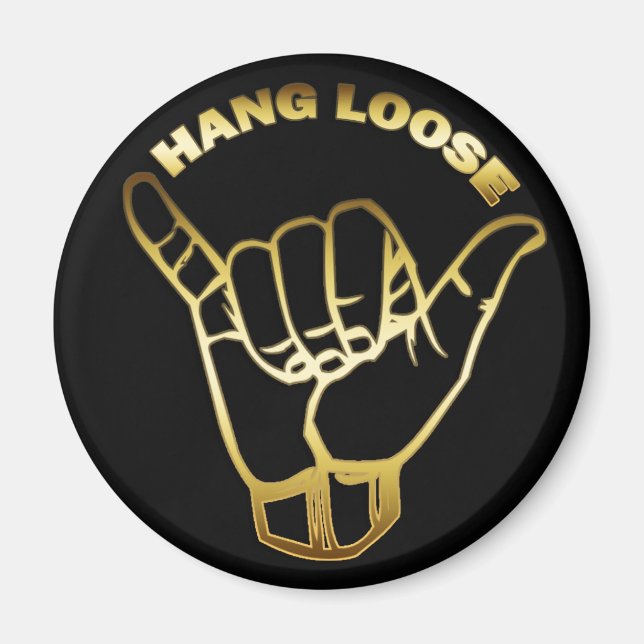IMÁN RÓTULO GOLD HANG LOOSE (Frente)