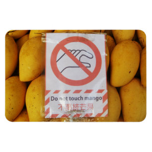 Imán Rótulo gracioso 'No toques mango'