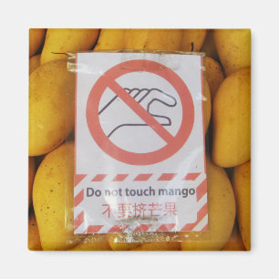 Imán Rótulo gracioso 'No toques mango'