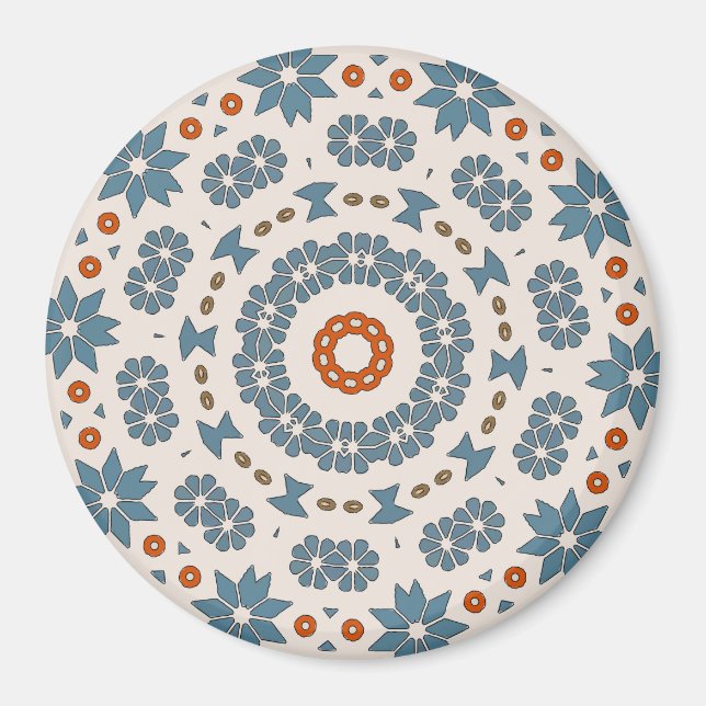 Imán Rótulo Hex, Pennsylvania Dutch, Quilt Stars (Frente)