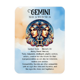 Imán Rótulo Horoscopio Gemini | Cumpleaños