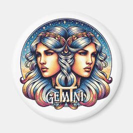 Imán Rótulo Horoscopio Gemini | Rótulo Astrología de Ge