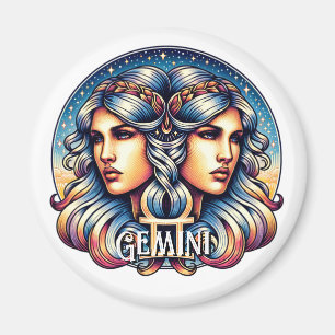 Imán Rótulo Horoscopio Gemini   Rótulo Astrología de Ge