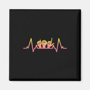 Imán Rótulo Idioma Heartbeat Tee Teacher Conciencia Sor