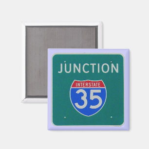Imán Rótulo interestatal de la intersección 35