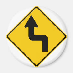 Imán Rótulo (izquierdo) reverso de la carretera de la