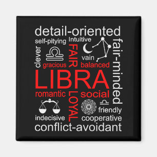 Imán Rótulo Libra Zodiac