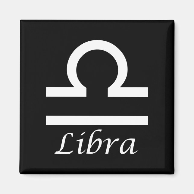 Imán Rótulo "Libra" Zodiac (Frente)