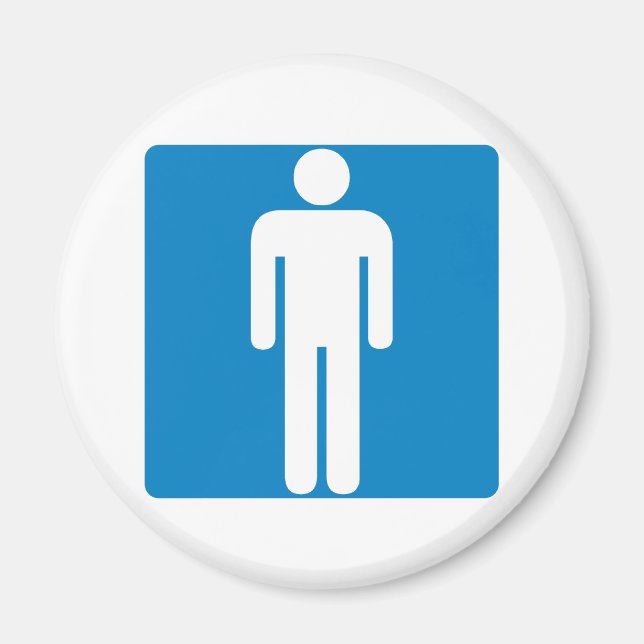 Imán Rótulo masculino de la autopista Restroom (Frente)