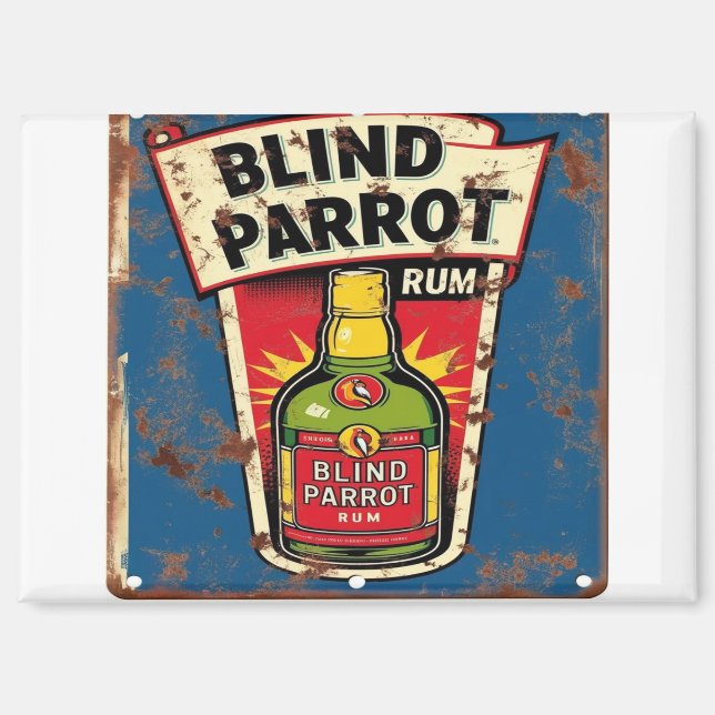 Imán Rótulo Metalizado con problemas viejos de loro cie (Anverso)