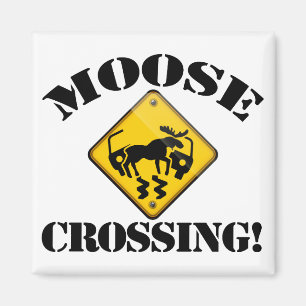 Imán Rótulo Moose Crossing
