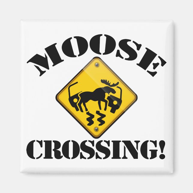 Imán Rótulo Moose Crossing (Frente)