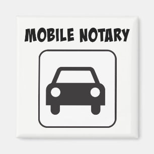 Imán Rótulo móvil del coche del notario público