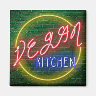 Imán Rótulo Neon Vegan Kitchen