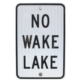 Imán Rótulo "No Wake Lake"