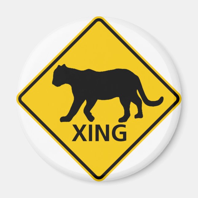 Imán Rótulo Panther Crossing Highway (Frente)