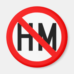 Imán Rótulo prohibido de la carretera del material