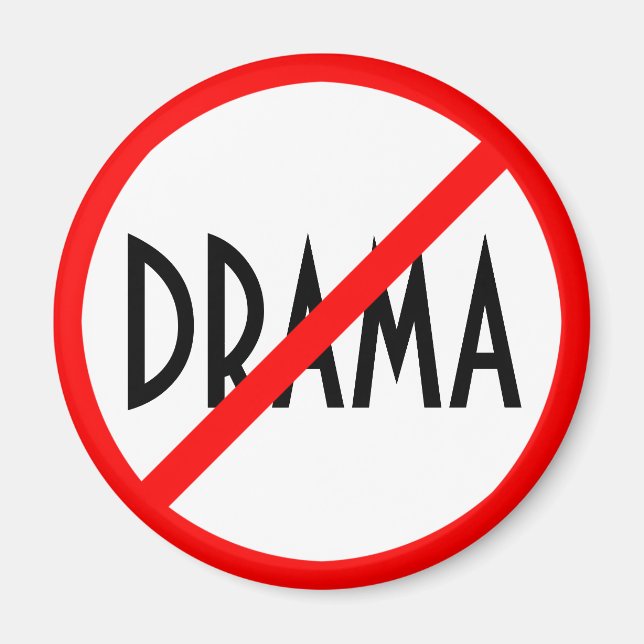 Imán Rótulo prohibido por el drama (Frente)