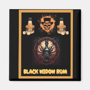 Imán Rótulo publicitario metalizado para el ron negro v