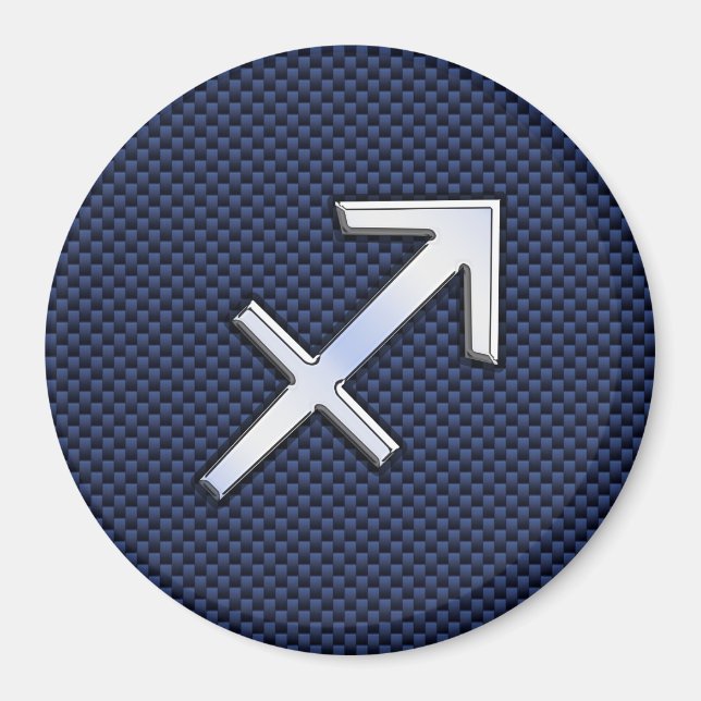 Imán Rótulo Sagittarius Zodiac sobre decoración de fibr (Frente)