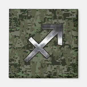 Imán Rótulo Silver Sagittarius en Camo Digital Woodland