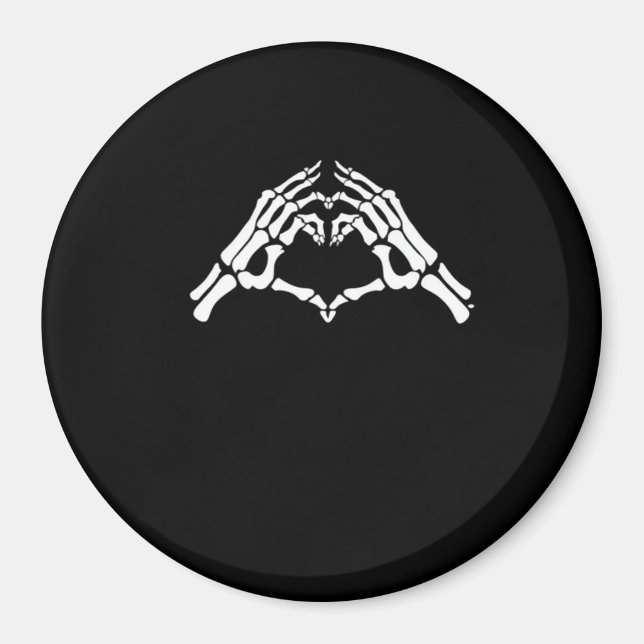 Imán Rótulo Skeleton Heart And Hands (Frente)