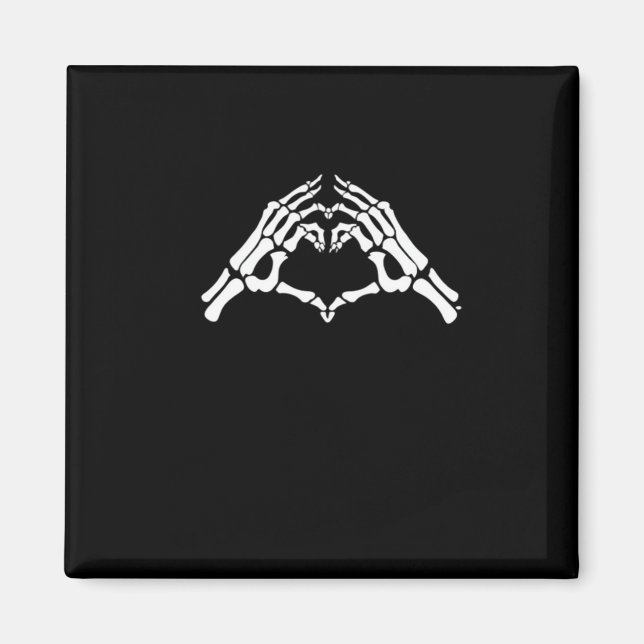 Imán Rótulo Skeleton Heart And Hands (Frente)