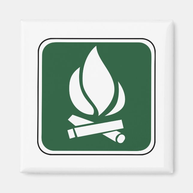 Imán Rótulo Vintage Campfire (Frente)