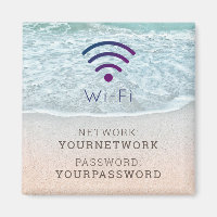Rótulo Wi-Fi Turquoise Blue Ocean Beach