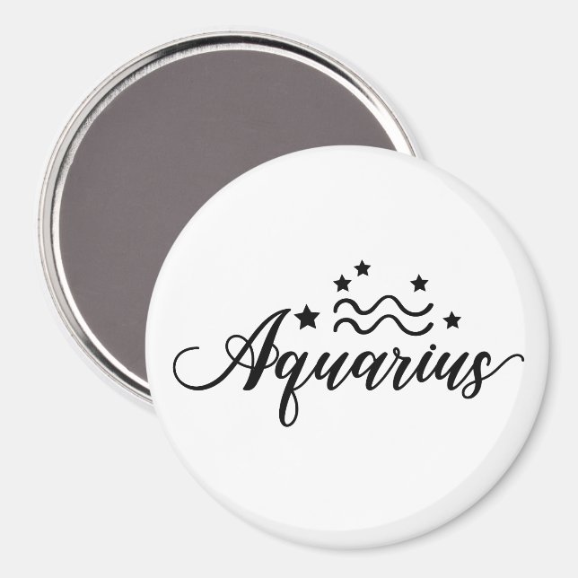 Imán Rótulo Zodiac Aquarius (Anverso/Reverso)