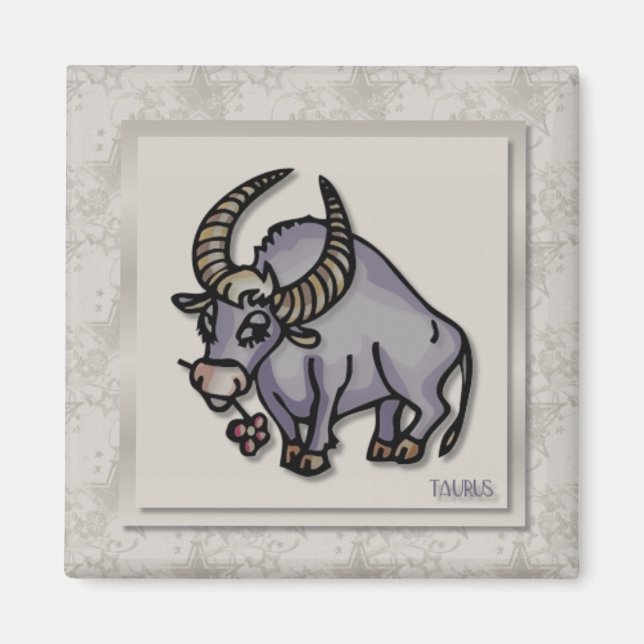 Imán Rótulo Zodiac Taurus Magnet (Frente)
