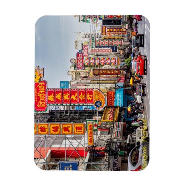 Imán Rótulos de Chinatown, Bangkok, Tailandia (Vertical)