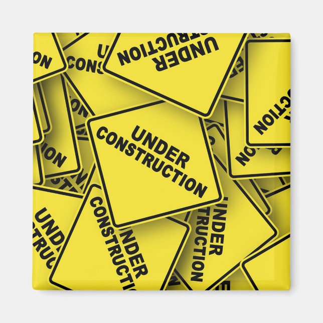 Imán Rótulos de construcción en curso (Frente)