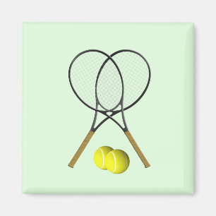 Imán Rótulos de tenis verdes