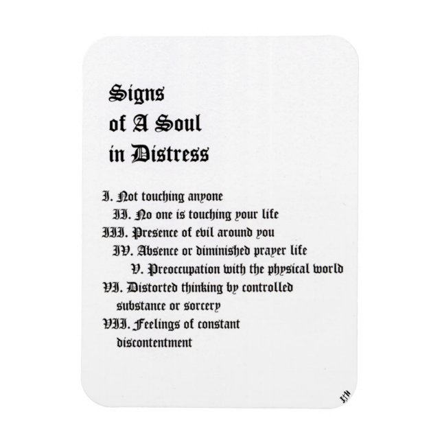 Imán Rótulos de un alma en peligro (Vertical)