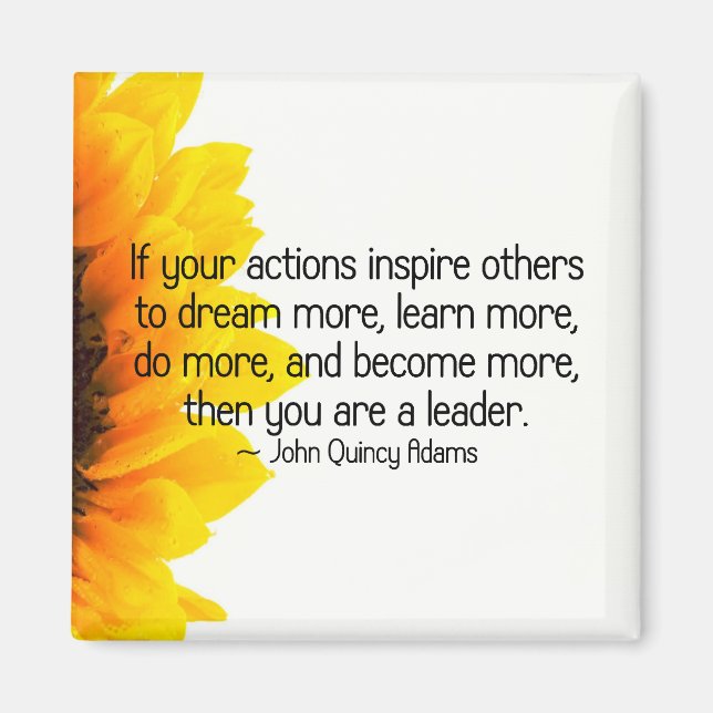 Imán Rótulos de un verdadero líder (Frente)