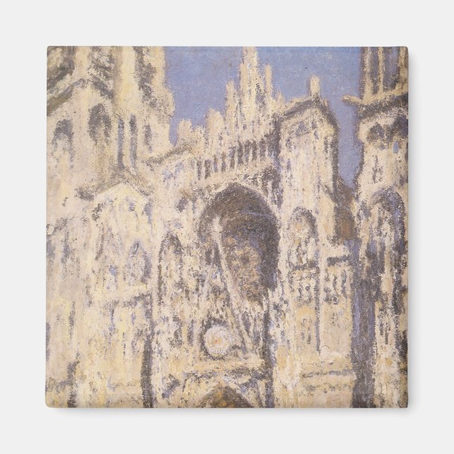 Imán Rouen Cathedral, Harmony Blue Gold by Claude Monet (Frente)