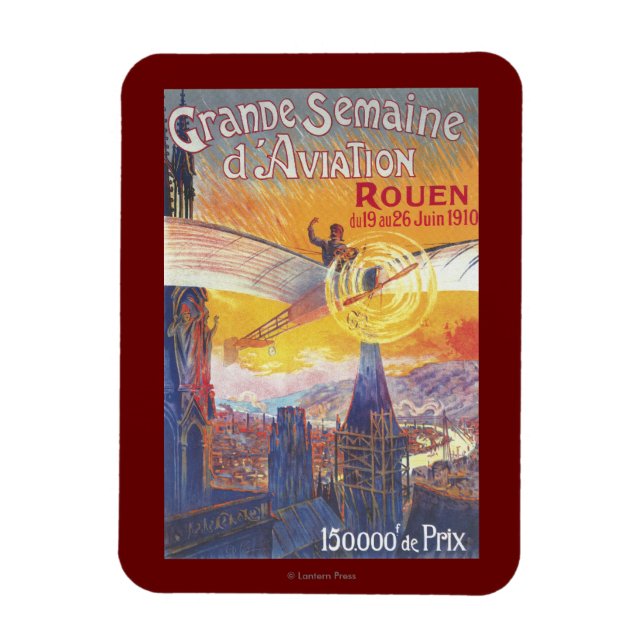 Imán Rouen, Francia - Piloto y Avión (Vertical)