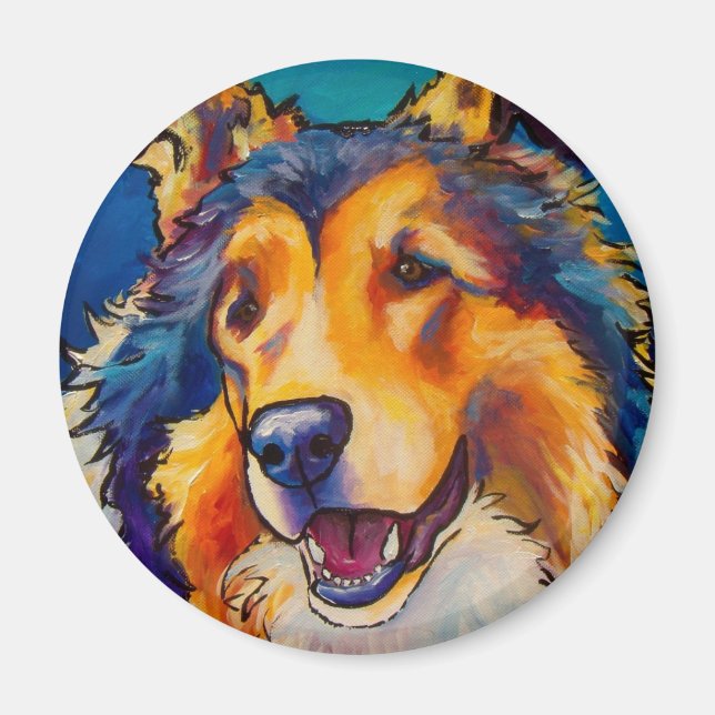 Imán Rough Collie (Frente)